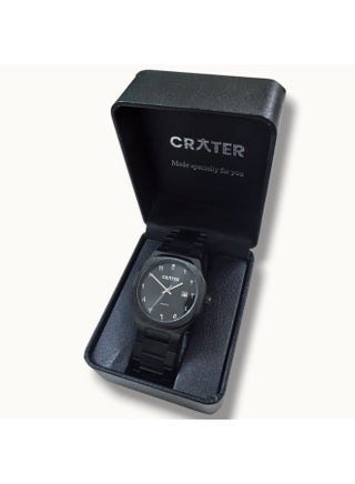 CRATER Men's Luxury Royal Watch – Stainless Steel Classic Design with Calendar, Water Resistant – Includes Original Brand Gift Box (Black/Black) - view 3